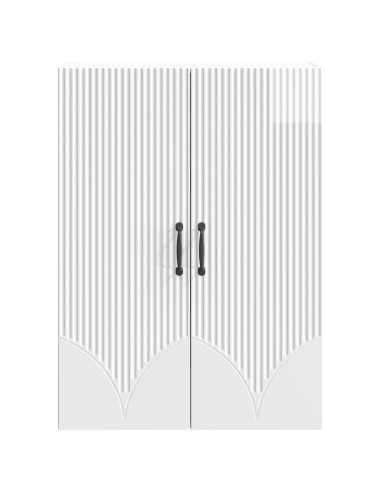 Mobiletto a muro Bianco Lucido 66 x 34,5 x 90 cm