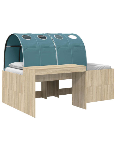 Letto alto per bambini con scrivania 3 pz Legno ingegnerizzato