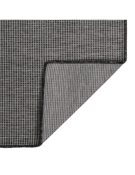 Tappeto da Esterni a Tessitura Piatta 80x250 cm Grigio