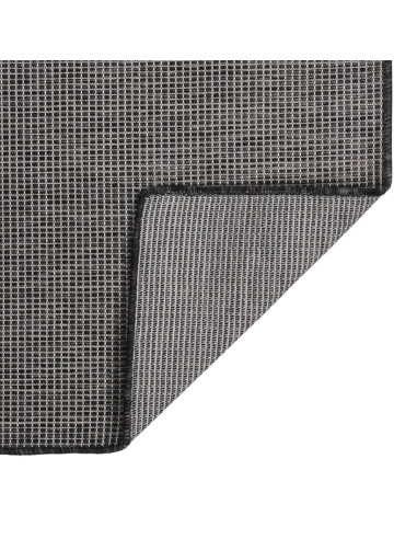 Tappeto da Esterni a Tessitura Piatta 80x250 cm Grigio
