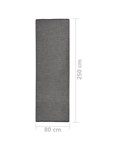 Tappeto da Esterni a Tessitura Piatta 80x250 cm Grigio