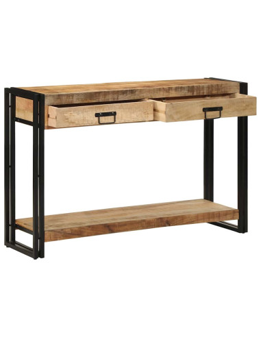 Tavolo consolle con cassetto Marrone Legno di mango massello