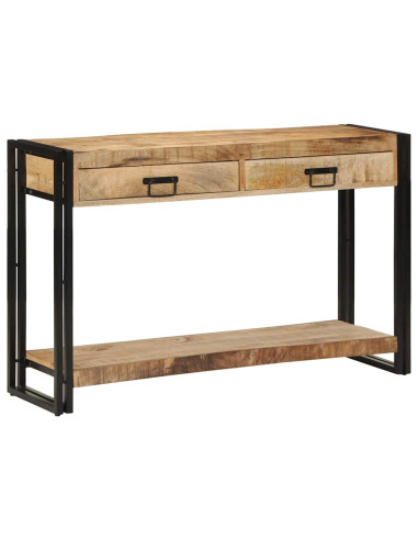 Tavolo consolle con cassetto Marrone Legno di mango massello