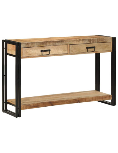 Tavolo consolle con cassetto Marrone Legno di mango massello