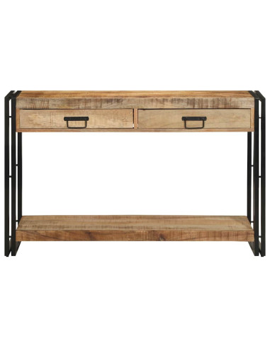 Tavolo consolle con cassetto Marrone Legno di mango massello
