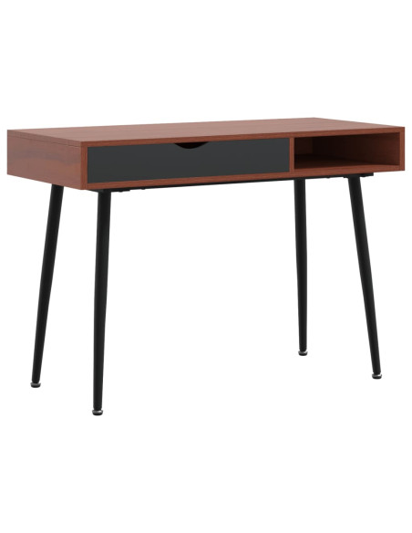 Scrivania con Cassetto Marrone 110x50x75 cm Legno Multistrato