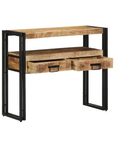 Tavolo consolle Marrone 90 x 33 x 75 cm Legno di mango massello
