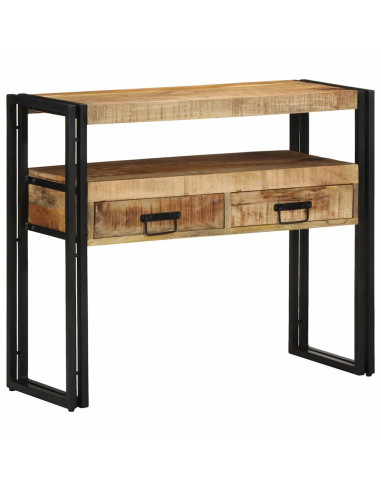 Tavolo consolle Marrone 90 x 33 x 75 cm Legno di mango massello