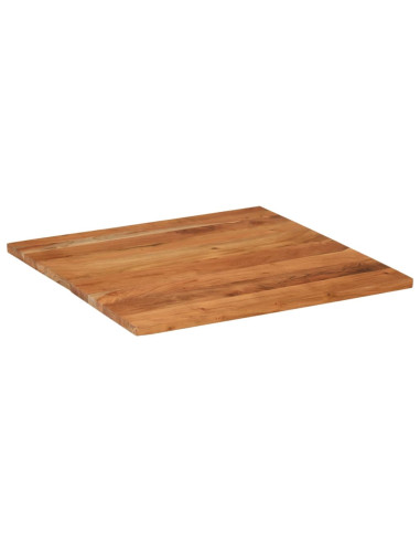 Piano Tavolo 70x70x2,5 cm Quadrato Legno Massello di Acacia