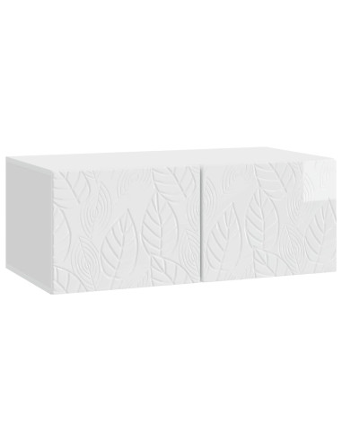 Mobile Porta TV da Muro 78,5 x 31 cm Bianco Lucido