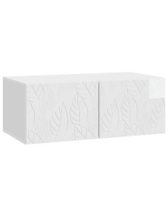 Mobile Porta TV da Muro 98 x 31 cm Bianco Lucido