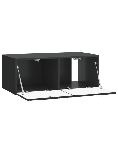 Mobile Porta TV da Muro 78,5 x 31 cm Nero Legno ingegnerizzato