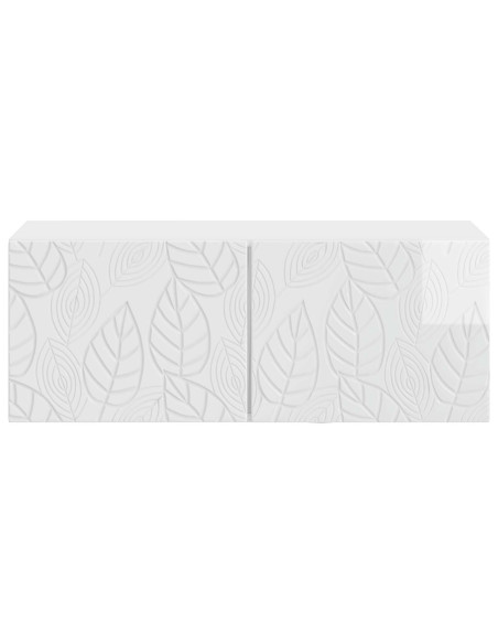 Mobile Porta TV da Muro 78,5 x 31 cm Bianco Lucido