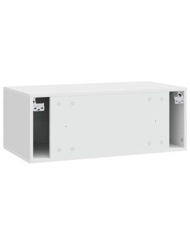 Mobile Porta TV da Muro 98 x 31 cm Bianco Lucido