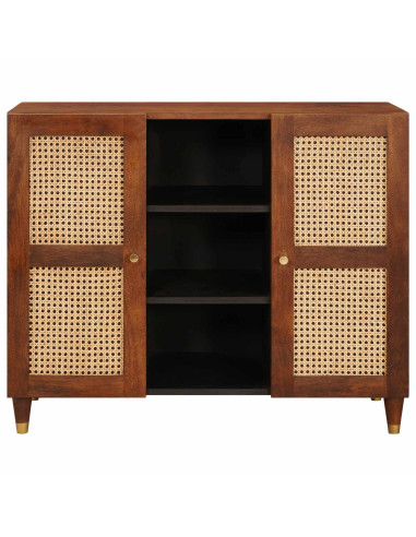 Credenza Marrone 90 x 33,5 x 75 cm Legno di mango massello