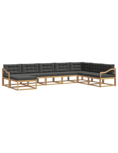 Set di divani da esterno 8 pcs Bianco e Antracite