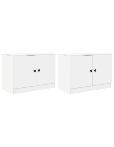 Armadietto per letto 2 pcs Bianco 66 x 35 x 48 cm