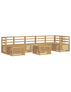 Set di divani da esterno 8 pcs Bianco 59 x 59 x 37 cm 2