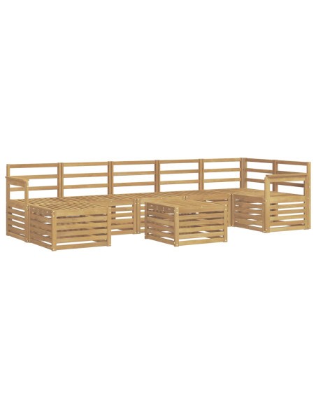 Set di divani da esterno 8 pcs Bianco 59 x 59 x 37 cm