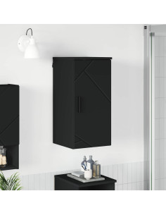 Mobile da Bagno Montaggio a parete Nero 30 x 31,5 x 61 cm