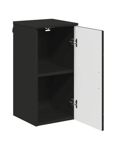 Mobile da Bagno Montaggio a parete Nero 30 x 31,5 x 61 cm