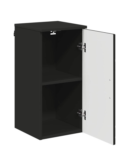 Mobile da Bagno Montaggio a parete Nero 30 x 31,5 x 61 cm