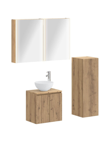 Set di mobili per il bagno 4 pcs Rovere Artigianale
