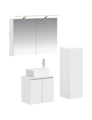 Set di mobili per il bagno 4 pcs Bianco