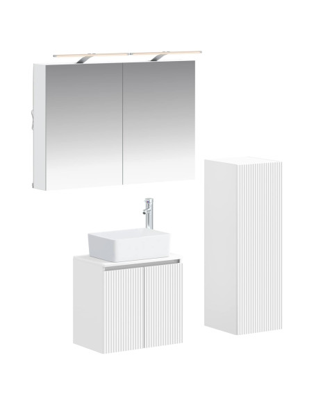 Set di mobili per il bagno 4 pcs Bianco