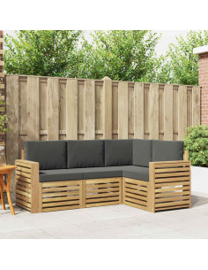 Set divani 4 pcs Bianco e Antracite 191 x 132,5 x 73 cm