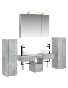 Set di mobili per il bagno 6 pcs Grigio Cemento