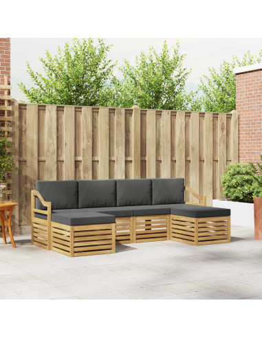 Set divani 6 pcs Bianco e Antracite 245 x 122,5 x 73 cm