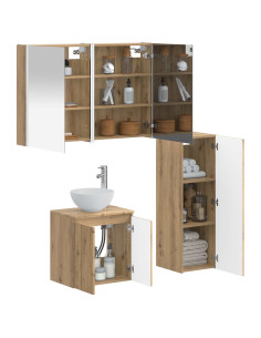 Set di mobili per il bagno 4 pcs Rovere Artigianale 2