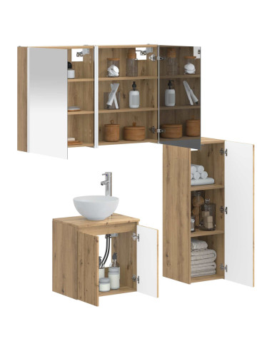 Set di mobili per il bagno 4 pcs Rovere Artigianale