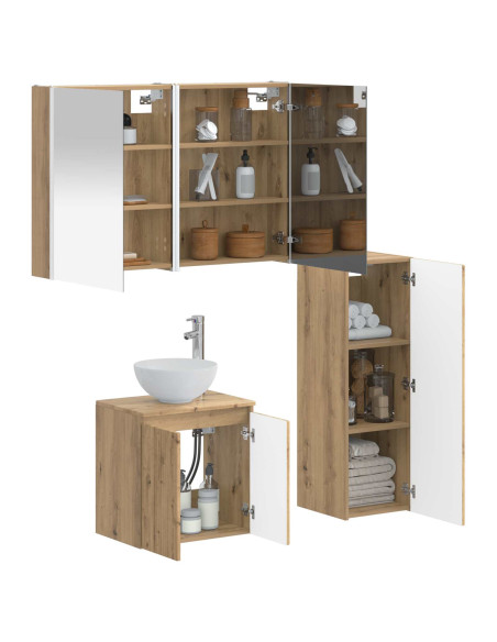 Set di mobili per il bagno 4 pcs Rovere Artigianale