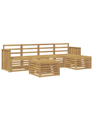 Set di divani da esterno 6 pcs Bianco 59 x 59 x 37 cm