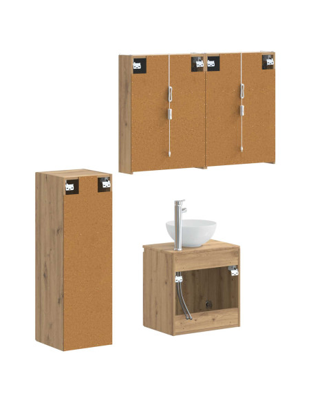 Set di mobili per il bagno 4 pcs Rovere Artigianale