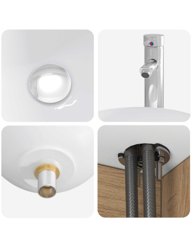 Set di mobili per il bagno 4 pcs Rovere Artigianale