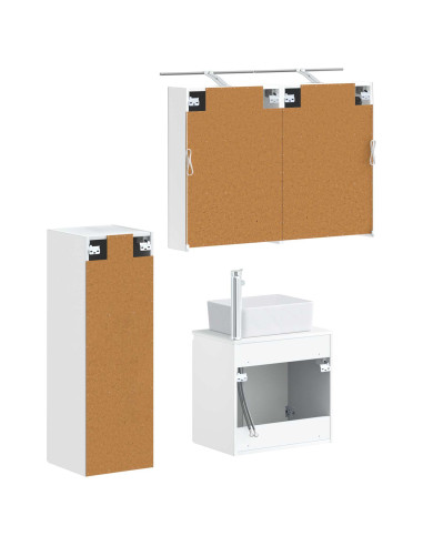 Set di mobili per il bagno 4 pcs Bianco