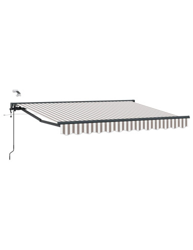 Tettuccio Elettrico Retrattile Grigio chiaro e bianco 5 × 3,5 m