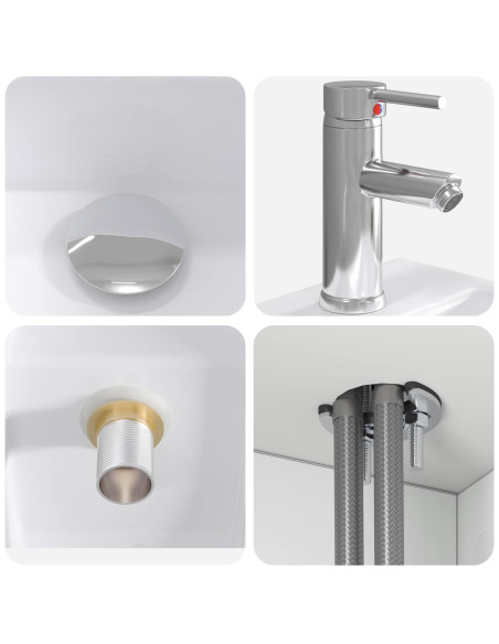Set di mobili per il bagno 4 pcs Bianco