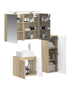 Set di mobili per il bagno 4 pcs Rovere Sonoma 2