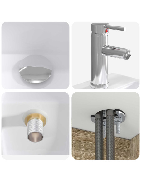 Set di mobili per il bagno 4 pcs Rovere Sonoma