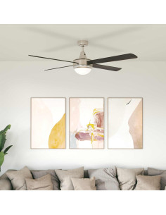 Ventilatore da soffitto con luce e telecomando Ø 130 cm