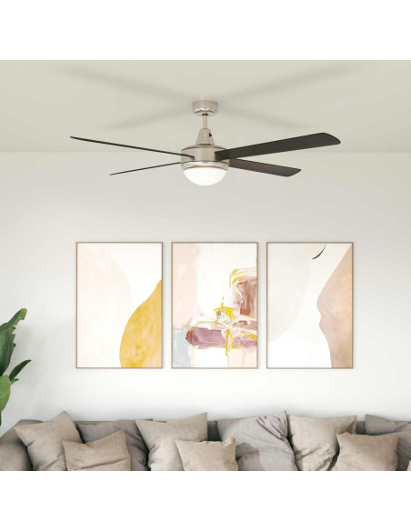 Ventilatore da soffitto con luce e telecomando Ø 130 cm