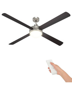 Ventilatore da soffitto con luce e telecomando Ø 130 cm 2