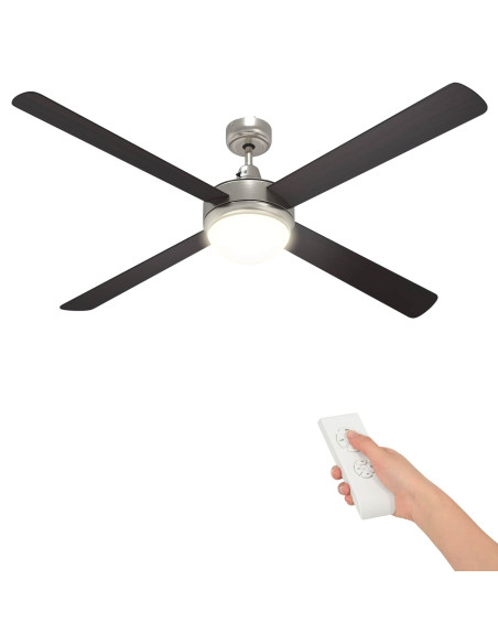 Ventilatore da soffitto con luce e telecomando Ø 130 cm