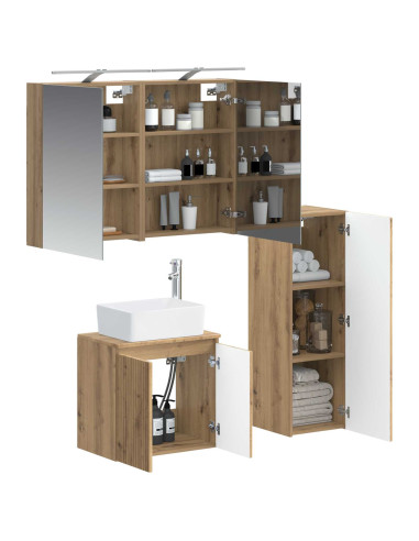 Set di mobili per il bagno 4 pcs Rovere Artigianale