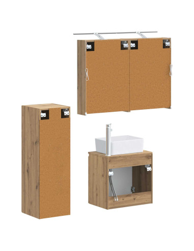Set di mobili per il bagno 4 pcs Rovere Artigianale