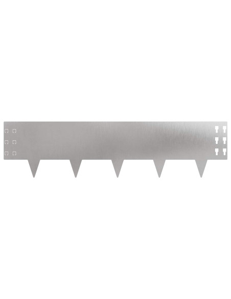 Bordura per Prato 30 pcs 100 x 25 cm Acciaio Argento
